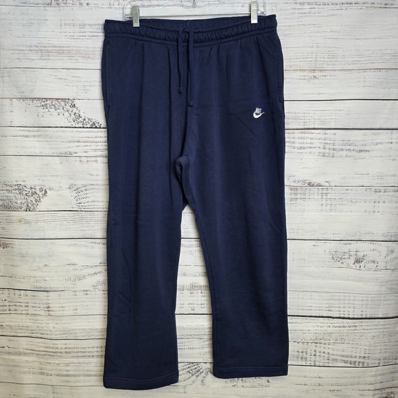 Nike Sportswear Club Fleece Mens Pants Size XL Navy Blue BV2707-410 Cotton Poly - Picture 2 of 10